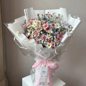 ช่อดอกไม้สด Rainbow Daisy - Image 1