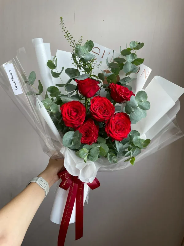 ช่อดอกกุหลาบแดง Red Honest Love