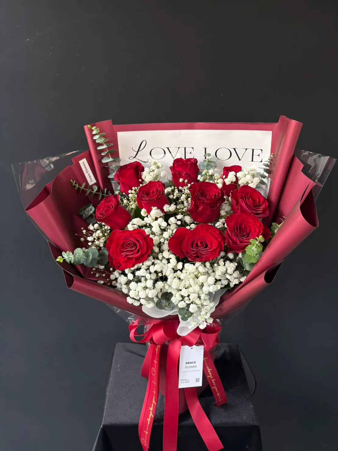 ช่อดอกกุหลาบแดง Rose Day