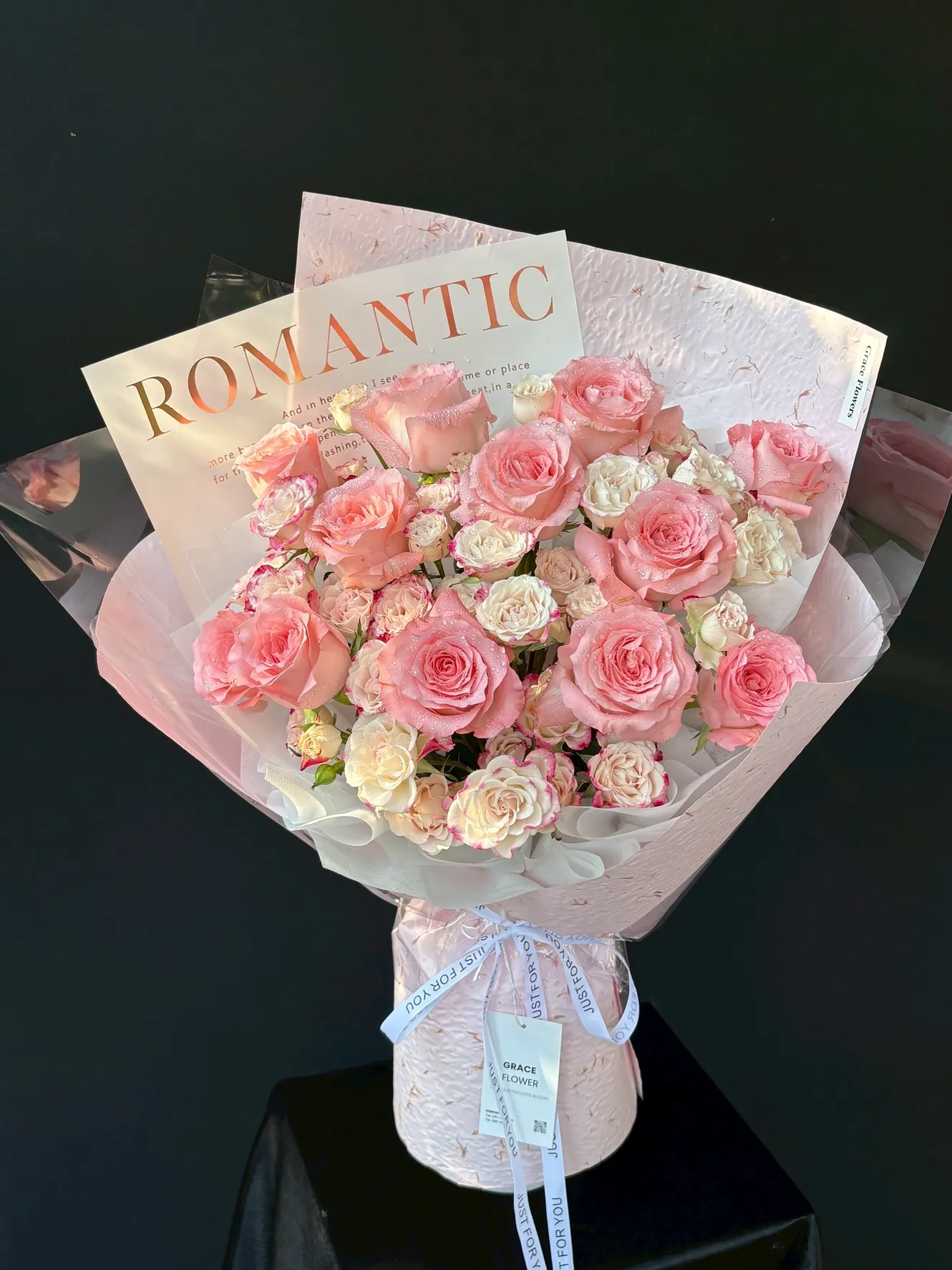 ช่อดอกไม้สด Rosy Grace