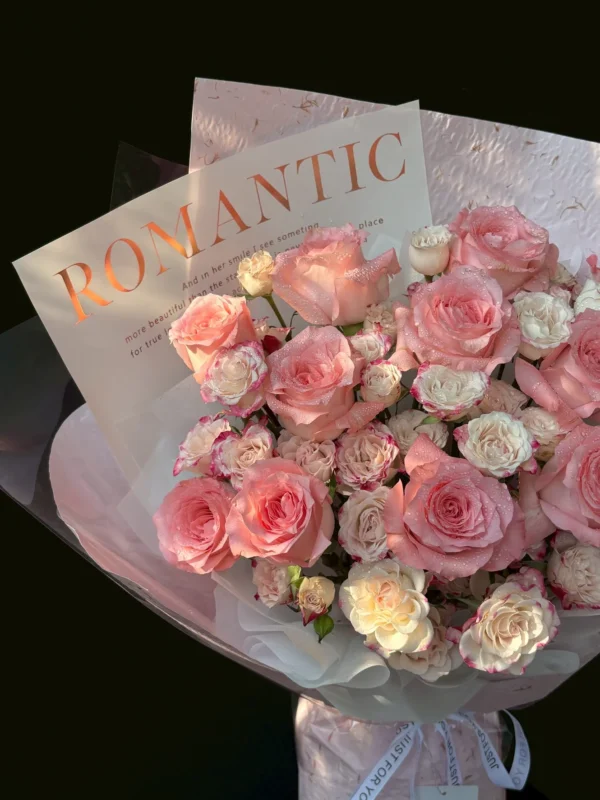 ช่อดอกไม้สด Rosy Grace