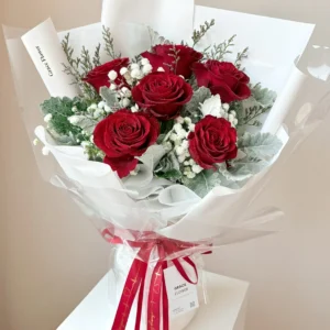 ช่อดอกกุหลาบแดง Crimson Pure Love - Image 2