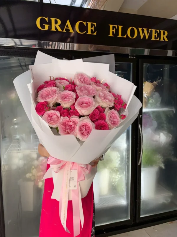 ช่อดอกกุหลาบสด Pink Princess.