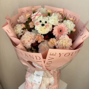 ช่อดอกไม้สด Sweet Pup Blossom - Image 1