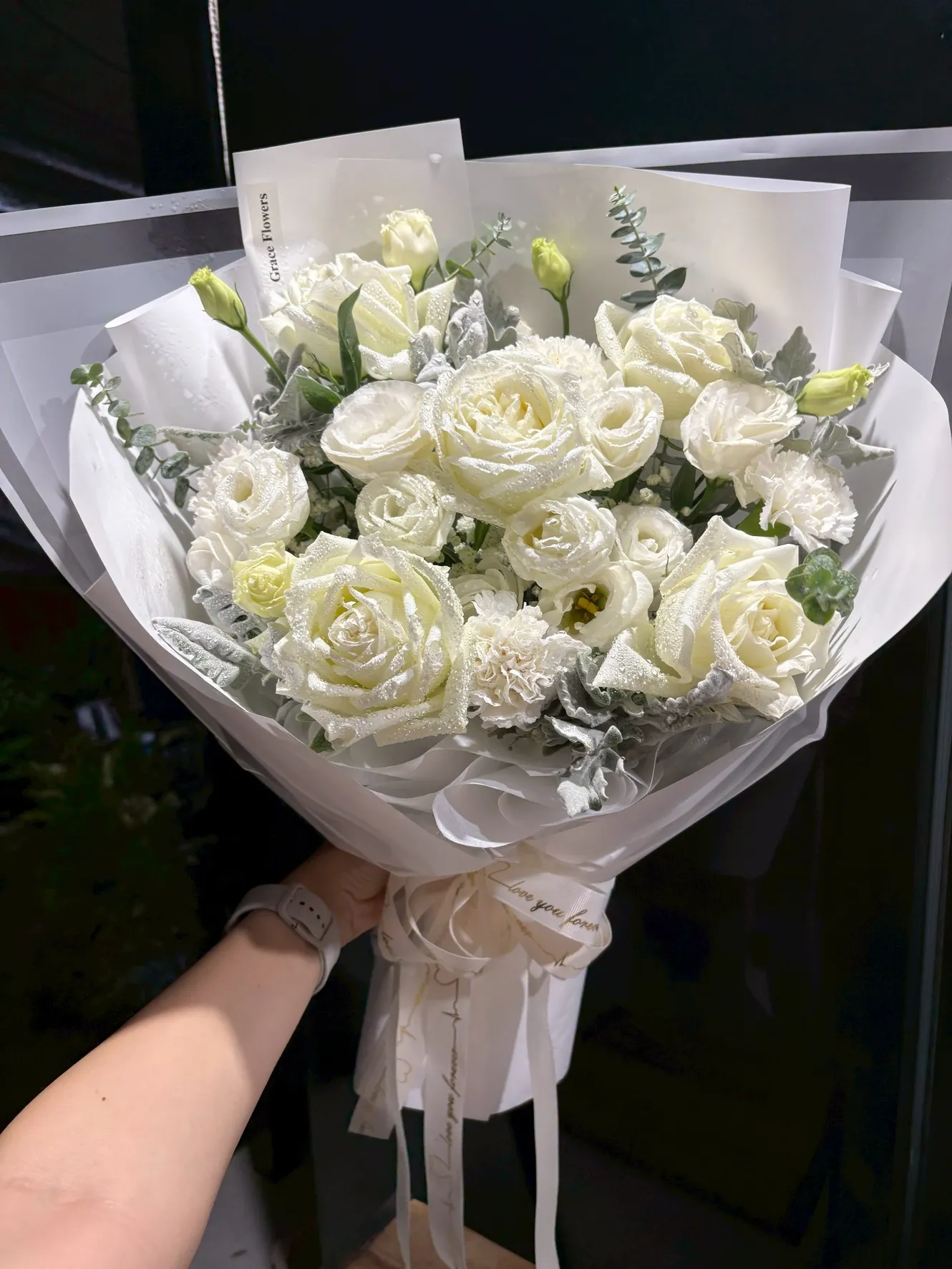 ช่อดอกไม้สด Sweet White Love