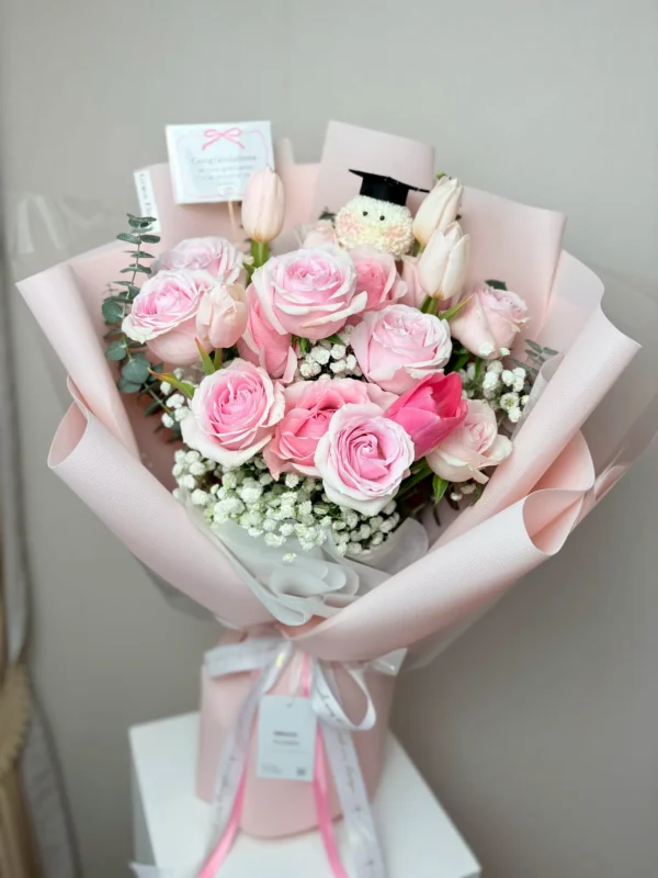 ช่อดอกทิวลิปสด Tulip Roselle