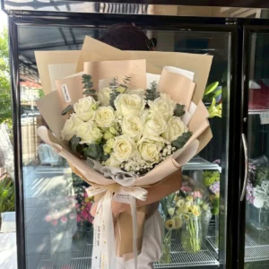 ช่อดอกไม้สด White Beauty - Image 1