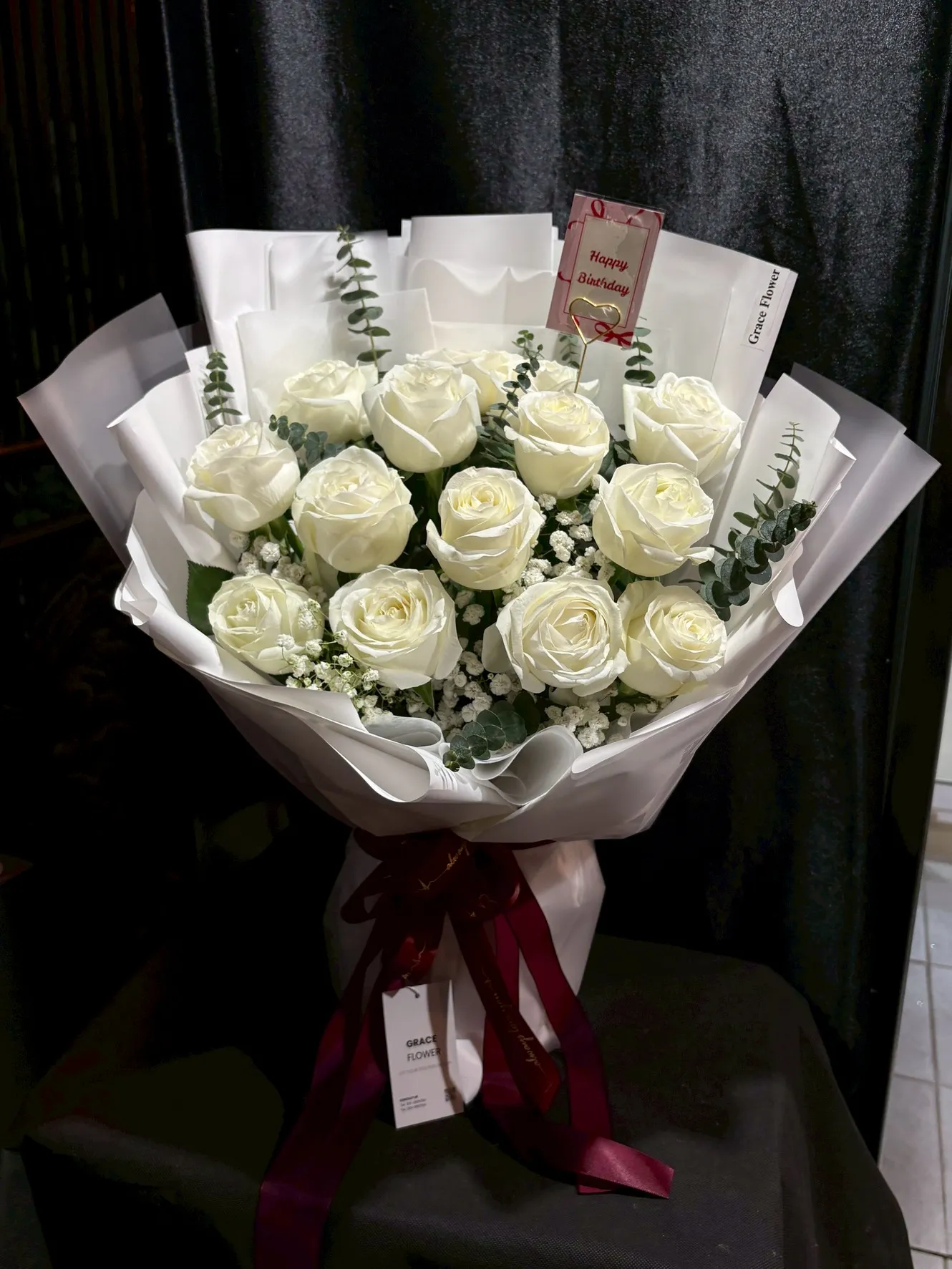 ช่อดอกกุหลาบขาว White Garden - Image 2