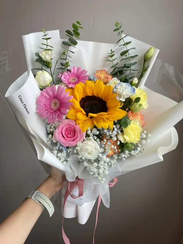 ช่อดอกทานตะวันสด Lovely pop