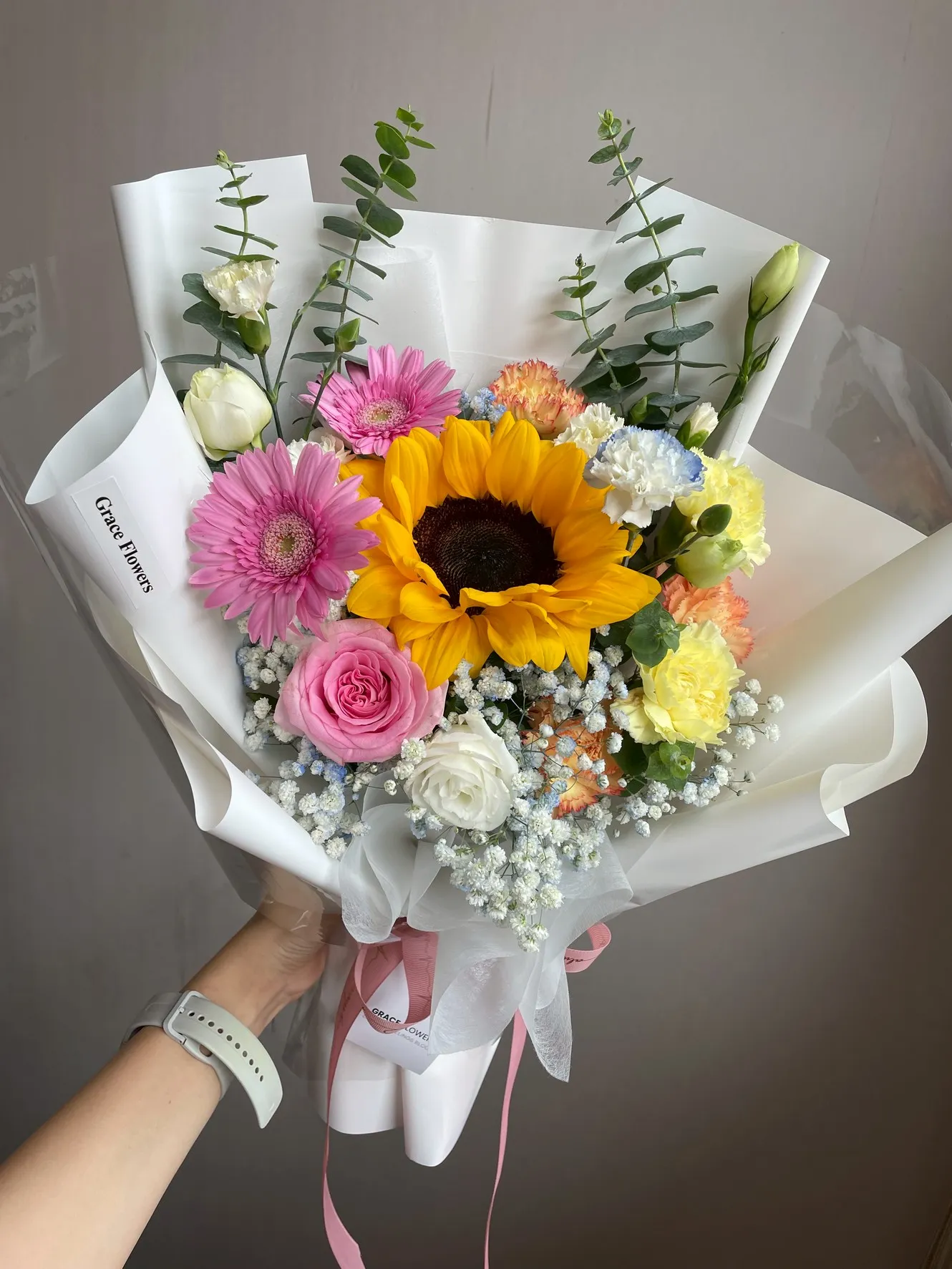 ช่อดอกทานตะวันสด Lovely pop