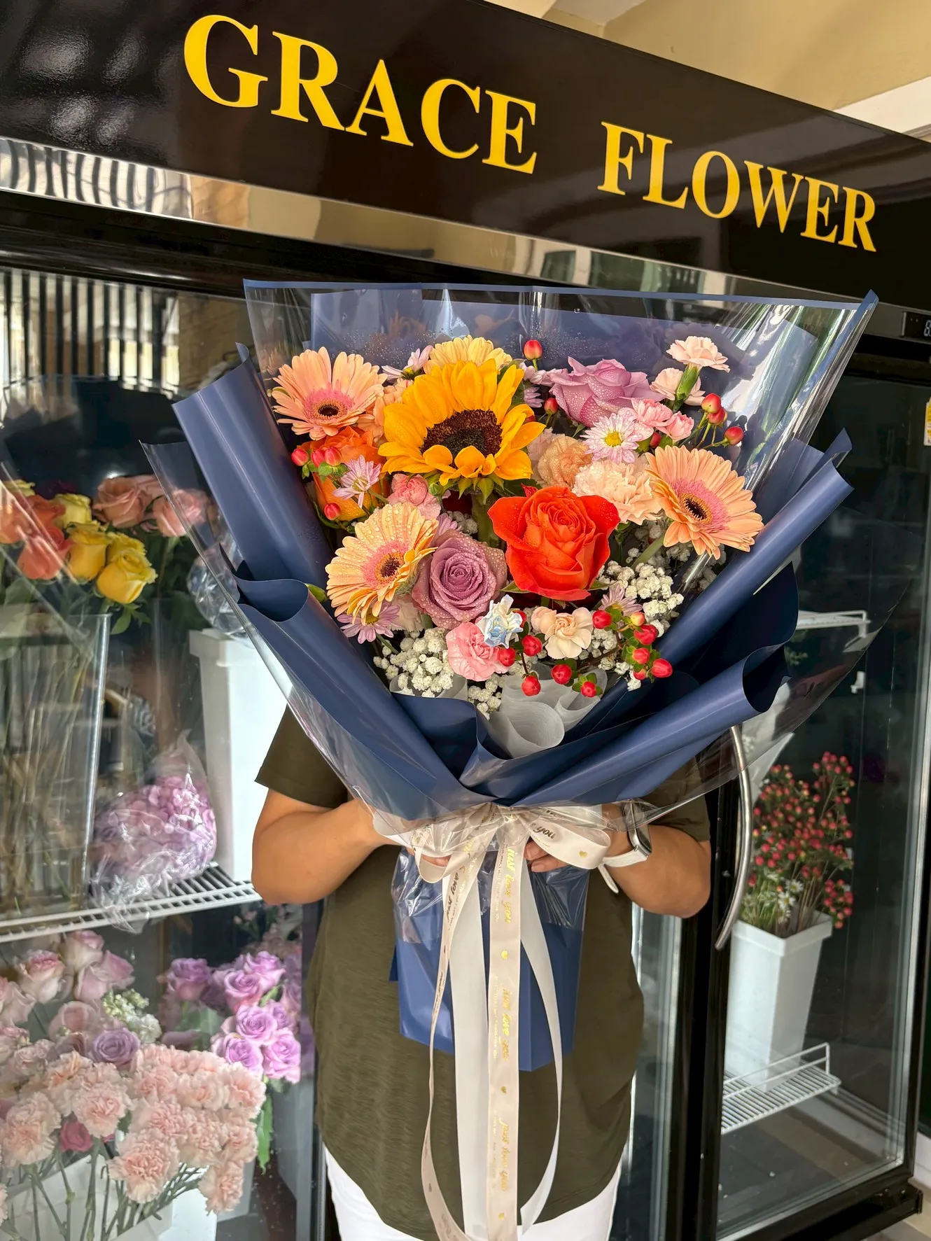 ช่อดอกทานตะวันสด Colorful Grace Sunflower - Image 3
