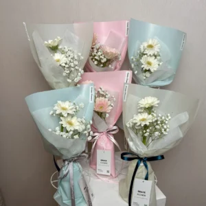 ช่อดอกไม้สด Mini Geabera Love Spark - Image 1