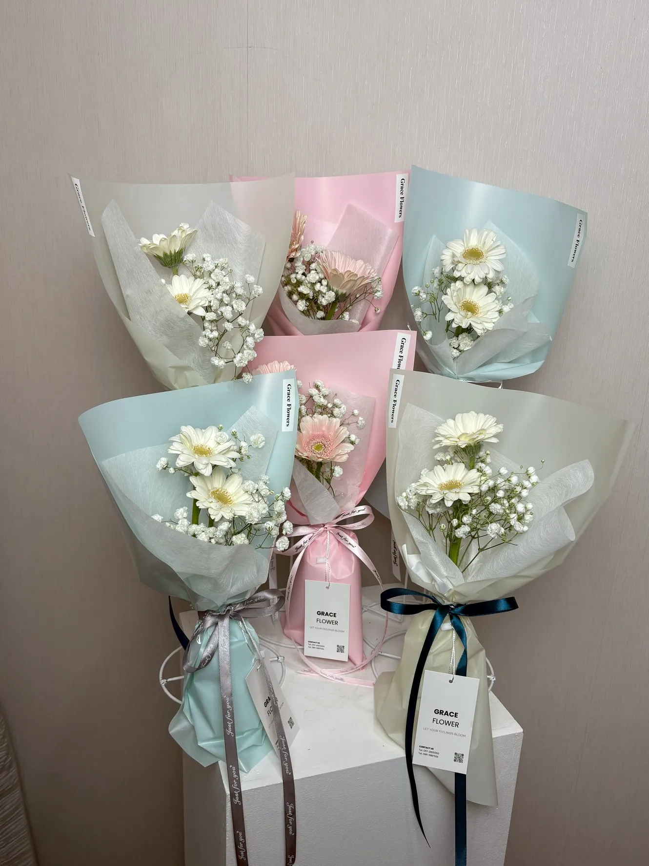 ช่อดอกไม้สด Mini Geabera Love Spark