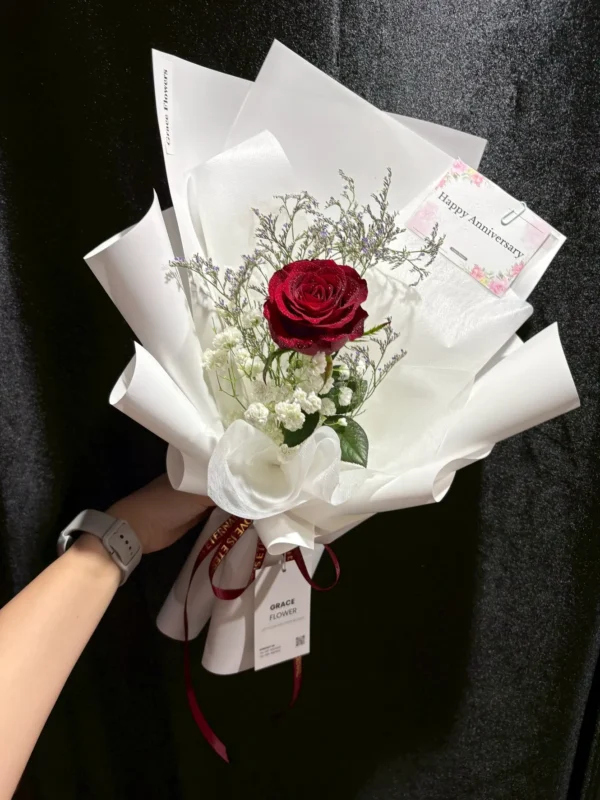 ช่อดอกไม้สด Mini Classic 1 Rose