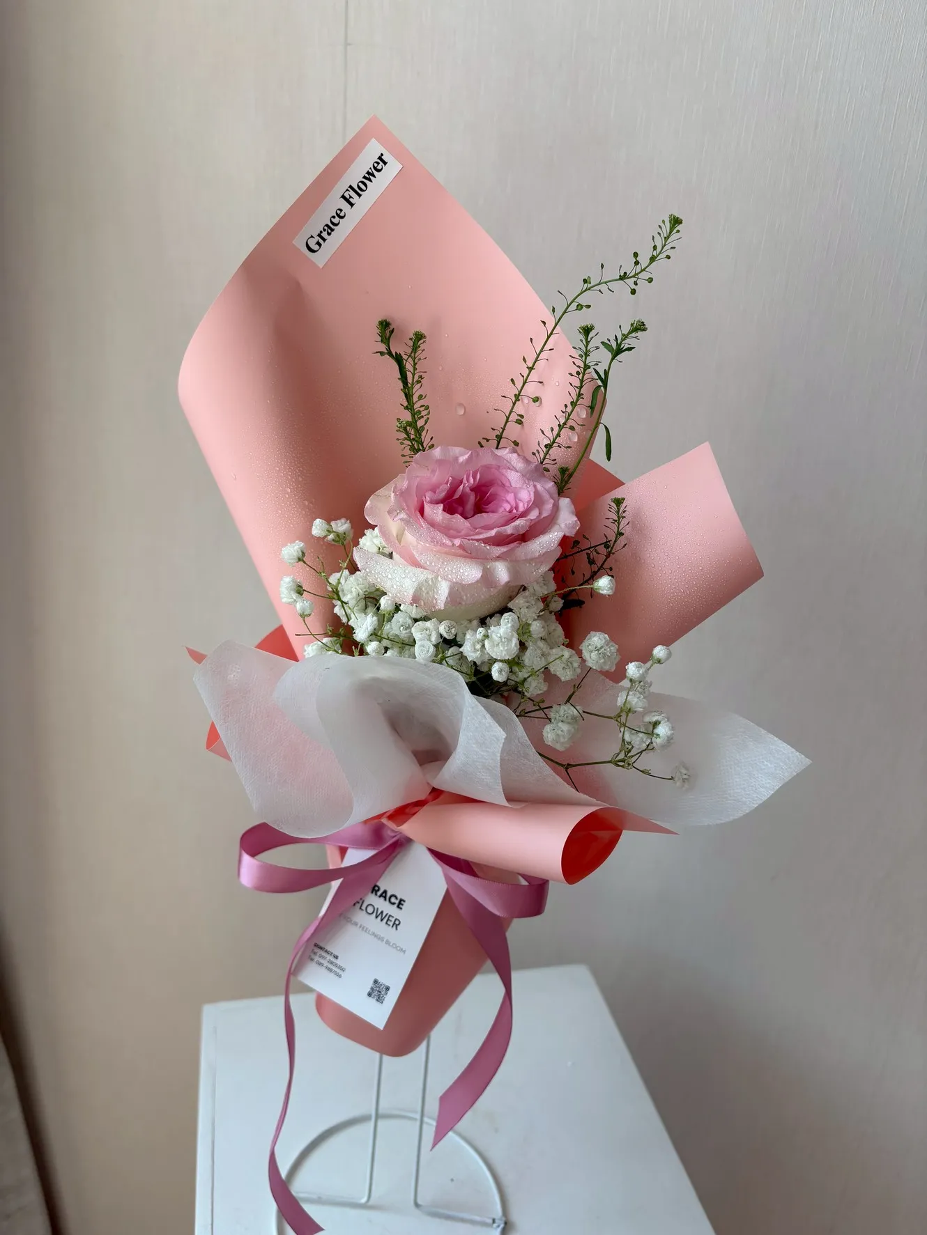 ช่อดอกไม้สด Mini Rosy Baby