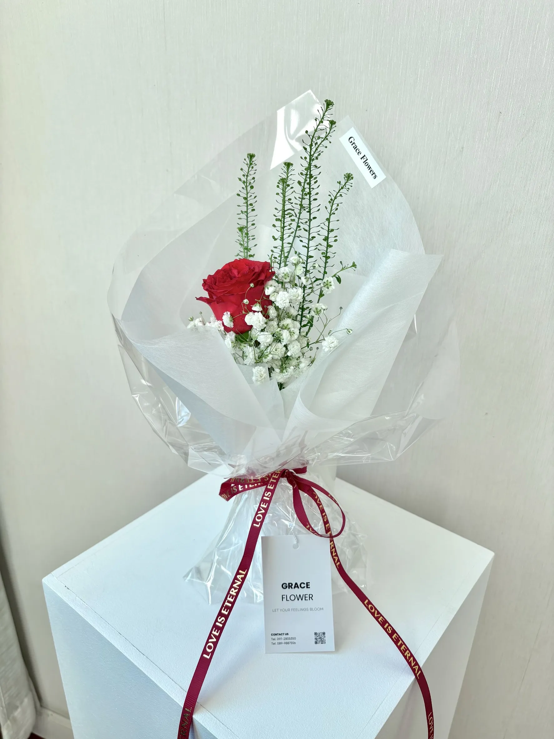 ช่อดอกไม้สด Mini Glassy Rose