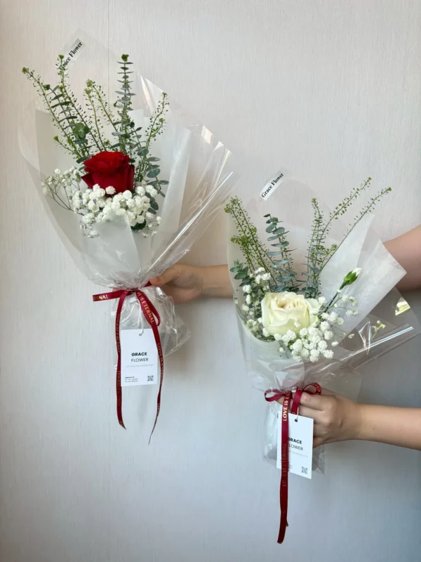 ช่อดอกไม้สด Mini Glassy Rose