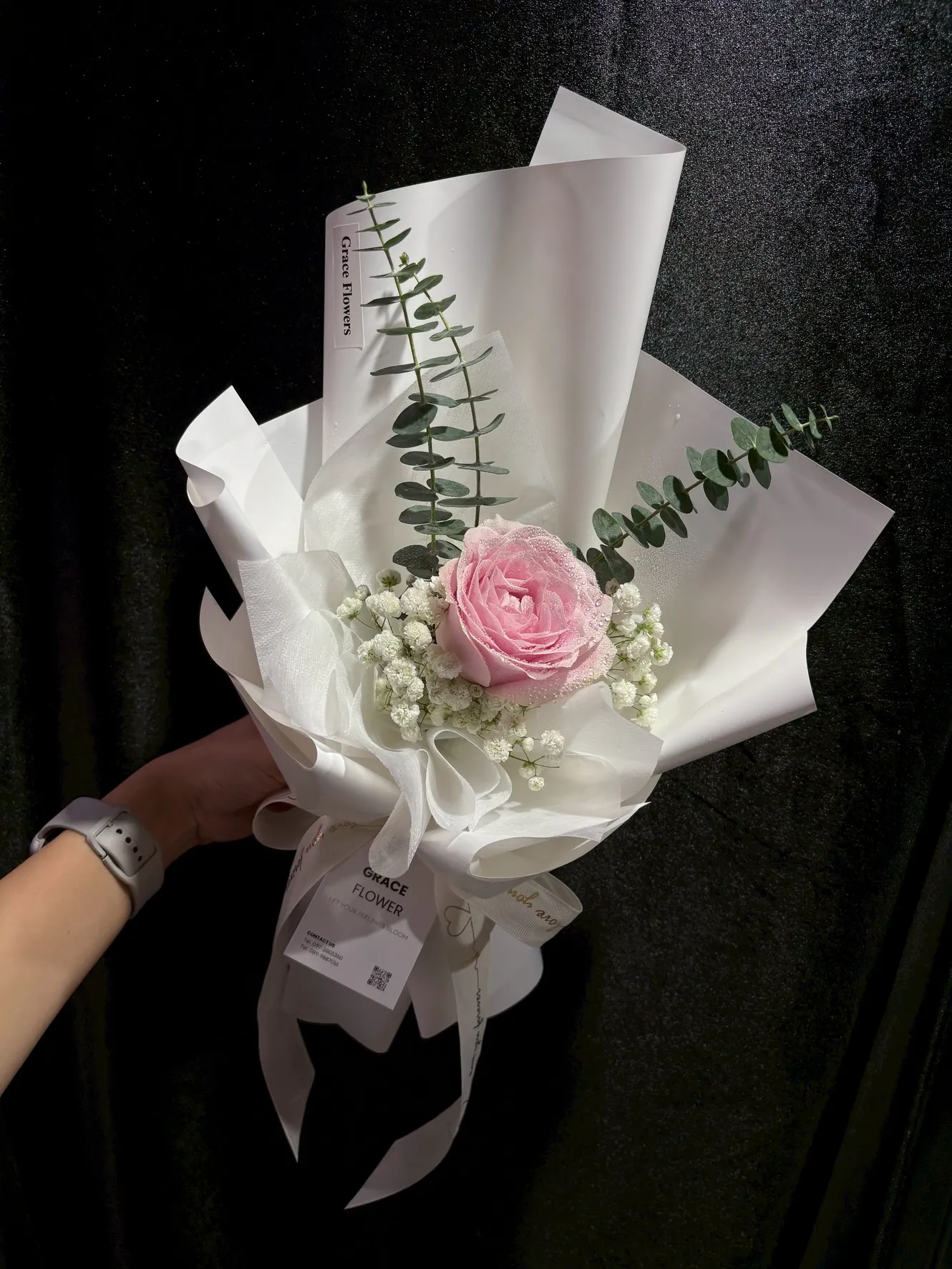 ช่อดอกไม้สด Mini Rosy Baby - Image 2