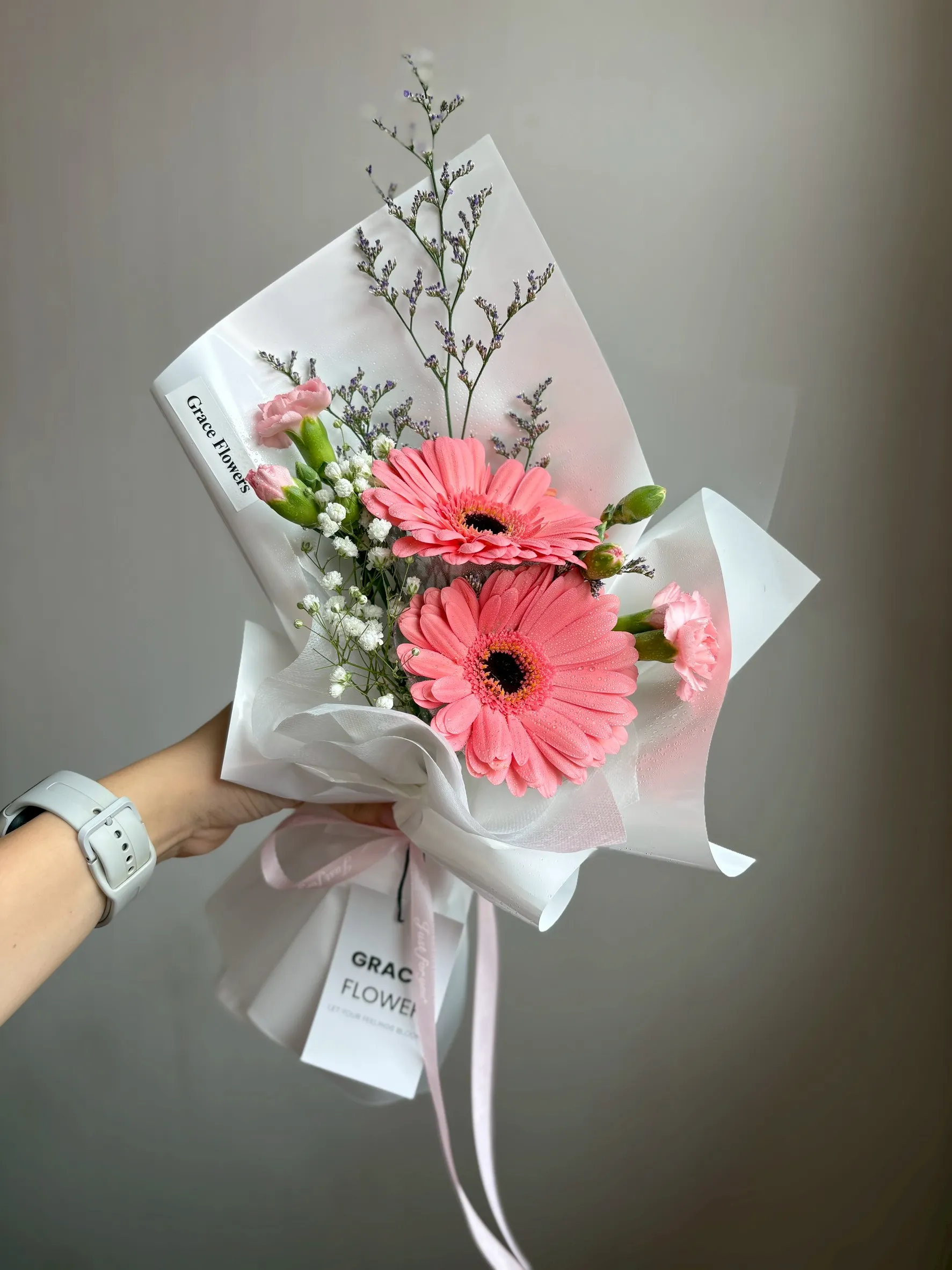 ช่อดอกไม้สด  Mini Geabera Princess - Image 8