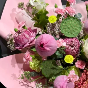 ช่อดอกไม้สด Pink Lotus - Image 2