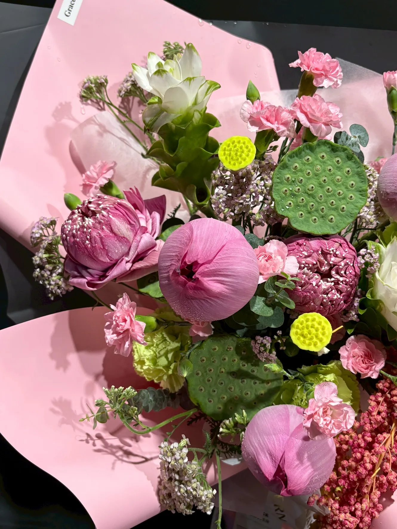 ช่อดอกไม้สด Pink Lotus - Image 2