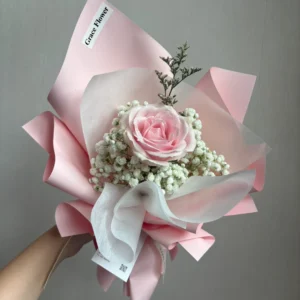 ช่อดอกไม้สด Mini Rosy Baby - Image 1