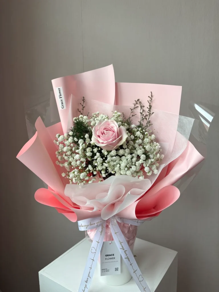 ช่อดอกกุหลาบ Pink Pastel