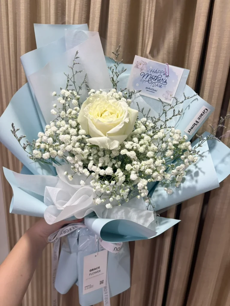 ช่อดอกกุหลาบ Blue Pastel