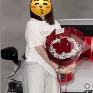 ช่อกลมดอกกุหลาบแดง Red rosy - Image 4