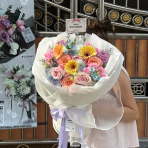 ช่อดอกไม้สด Bloom of Love Joy - Image 1
