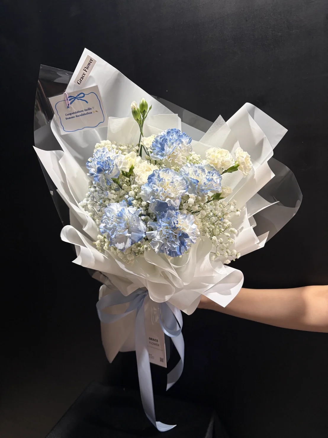 ช่อดอกไม้สดคาเนชั่น Cloudy Bloom - Image 3