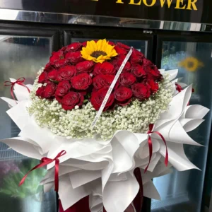 ช่อดอกกุหลาบแดง 520 Romance - Image 3