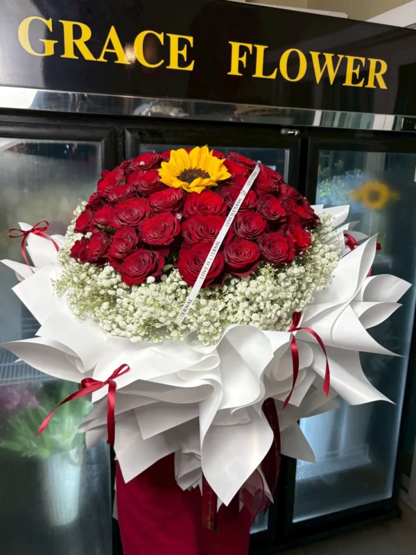 ช่อดอกกุหลาบแดง 520 Romance