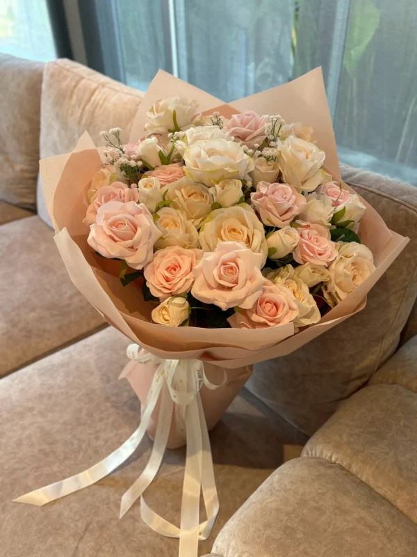 ช่อดอกไม้ประดิษฐ์ Blush Sugar Bloom