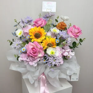 กล่องดอกไม้ประดิษฐ์ Bright Day Blossom - Image 2