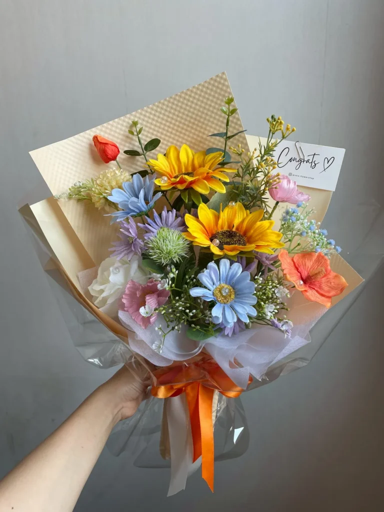ช่อดอกไม้ประดิษฐ์ Bright Pastel Joy