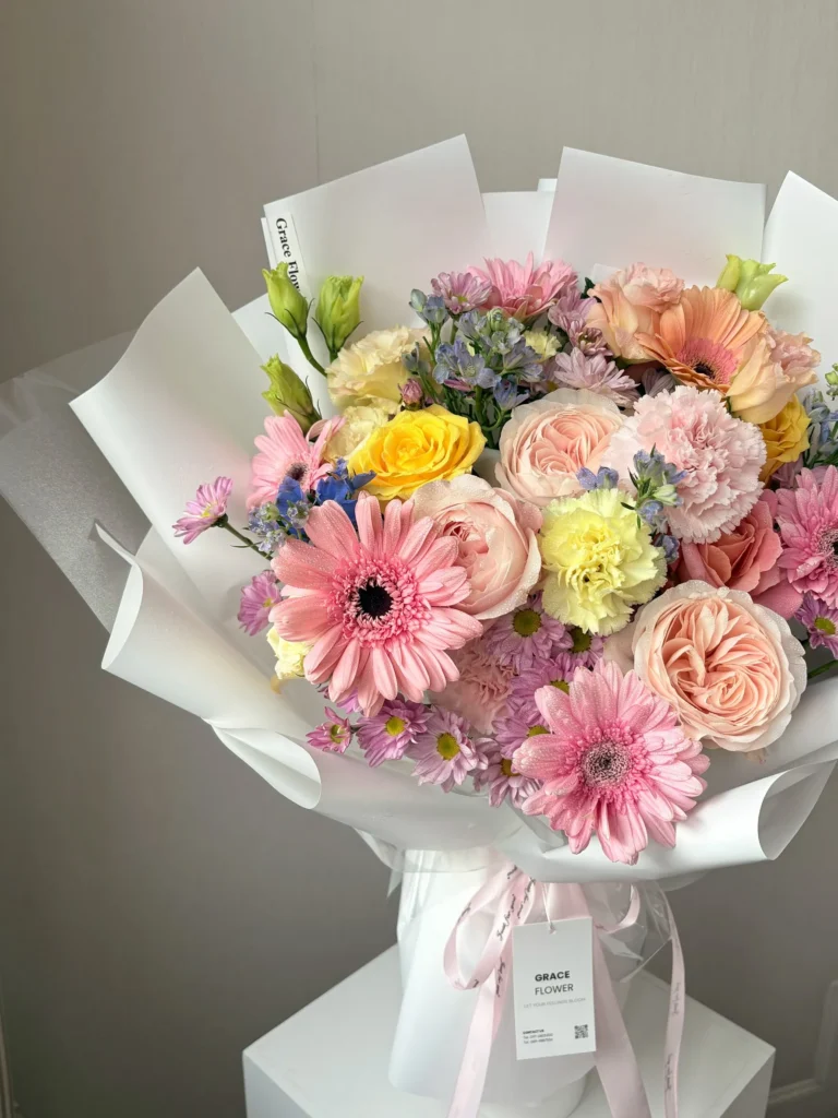 ช่อดอกไม้สด Dreamy Pastel