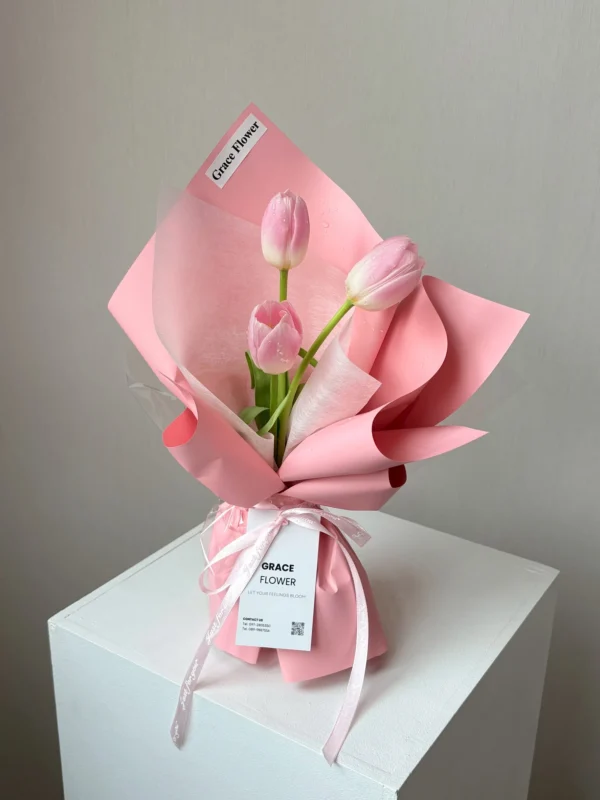 ช่อดอกทิวลิปสด Pink Cherie