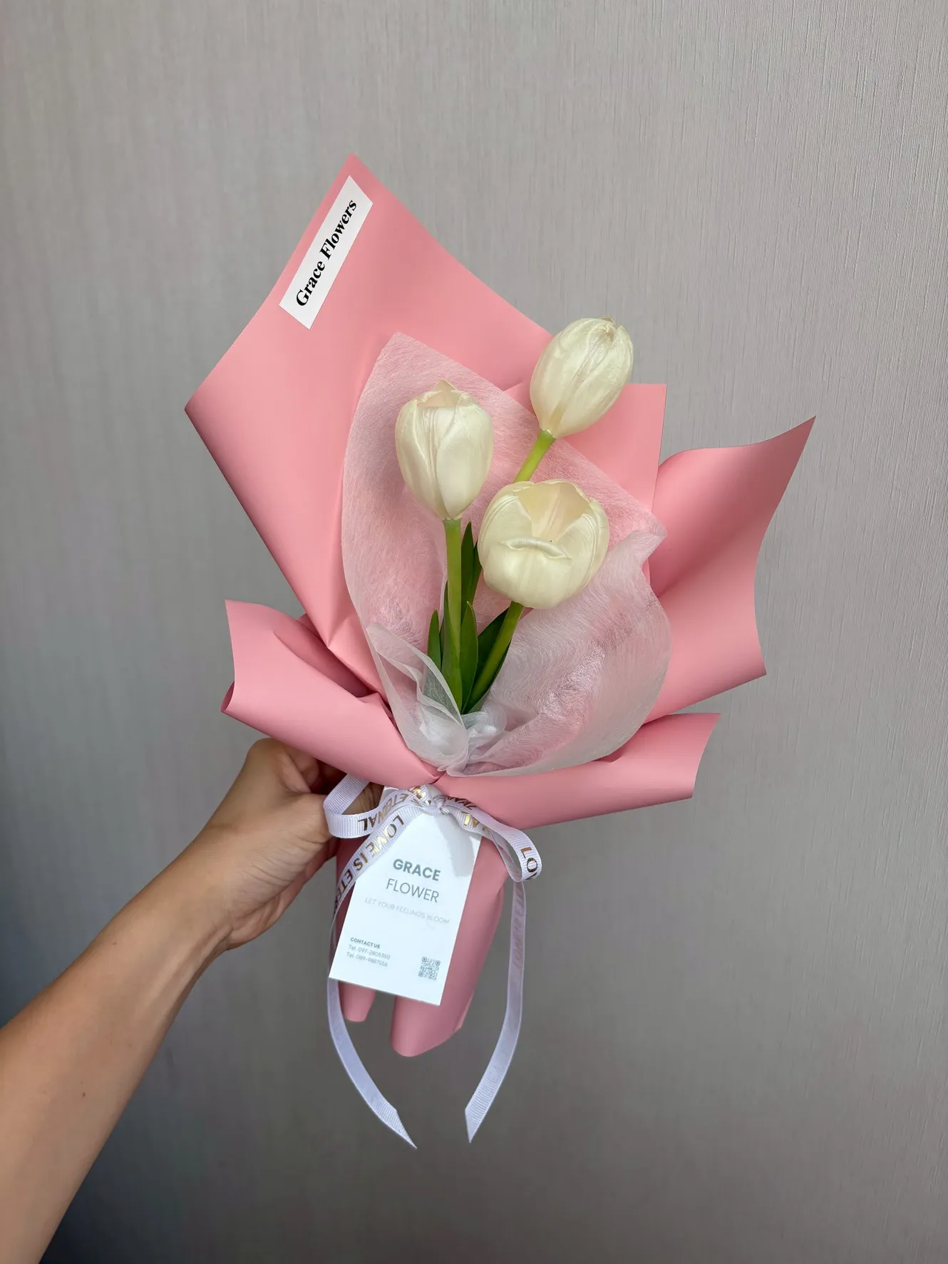 ช่อดอกทิวลิปสด Pink Cherie - Image 2