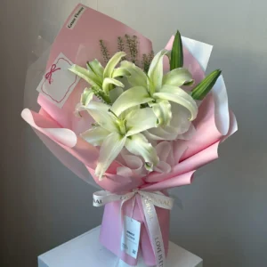 ช่อดอกลิลลี่สด Pink Cloudé - Image 1