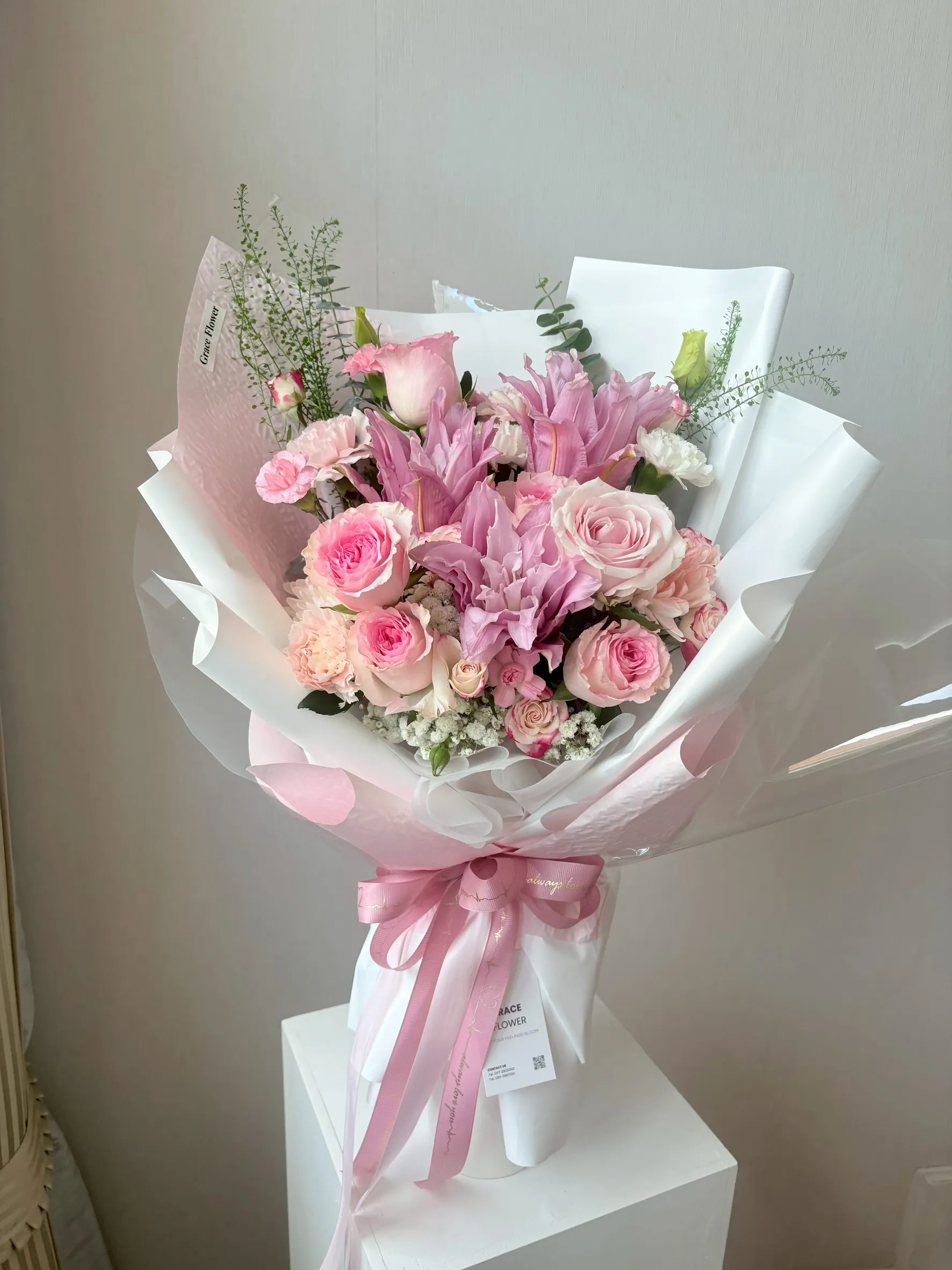 ช่อดอกลิลลี่สด Pink Étoile