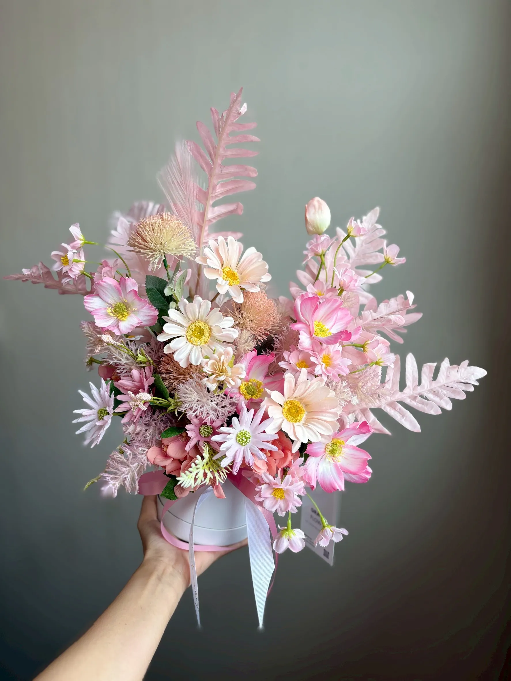 ช่อดอกไม้ประดิษฐ์ Pink Jelly Bloom