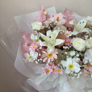 ช่อดอกไม้ประดิษฐ์ Pink Poise - Image 2