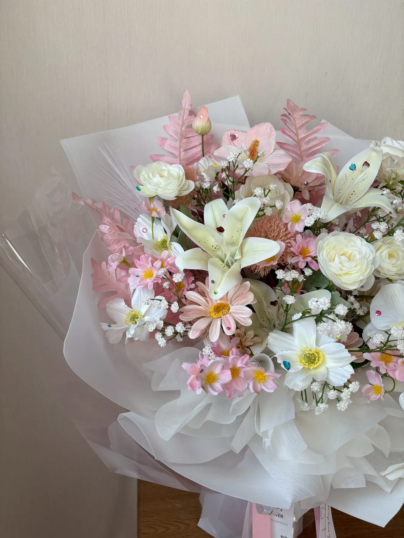 ช่อดอกไม้ประดิษฐ์ Pink Poise - Image 2