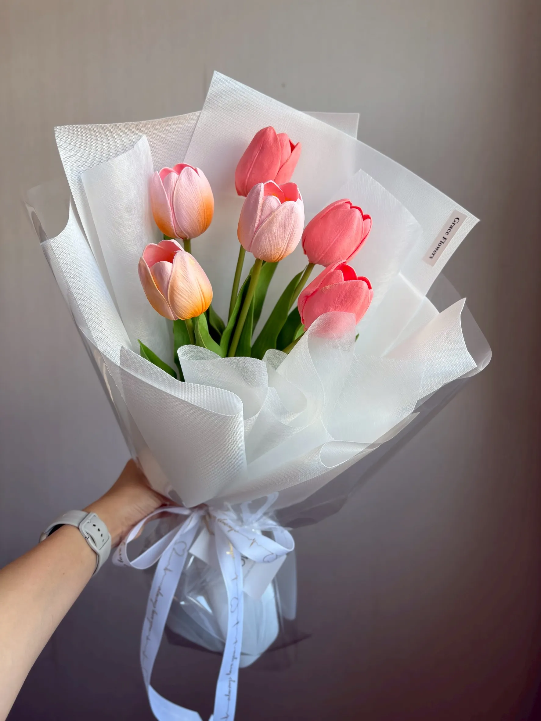 ช่อดอกไม้ประดิษฐ์ Pink Soul Bloom