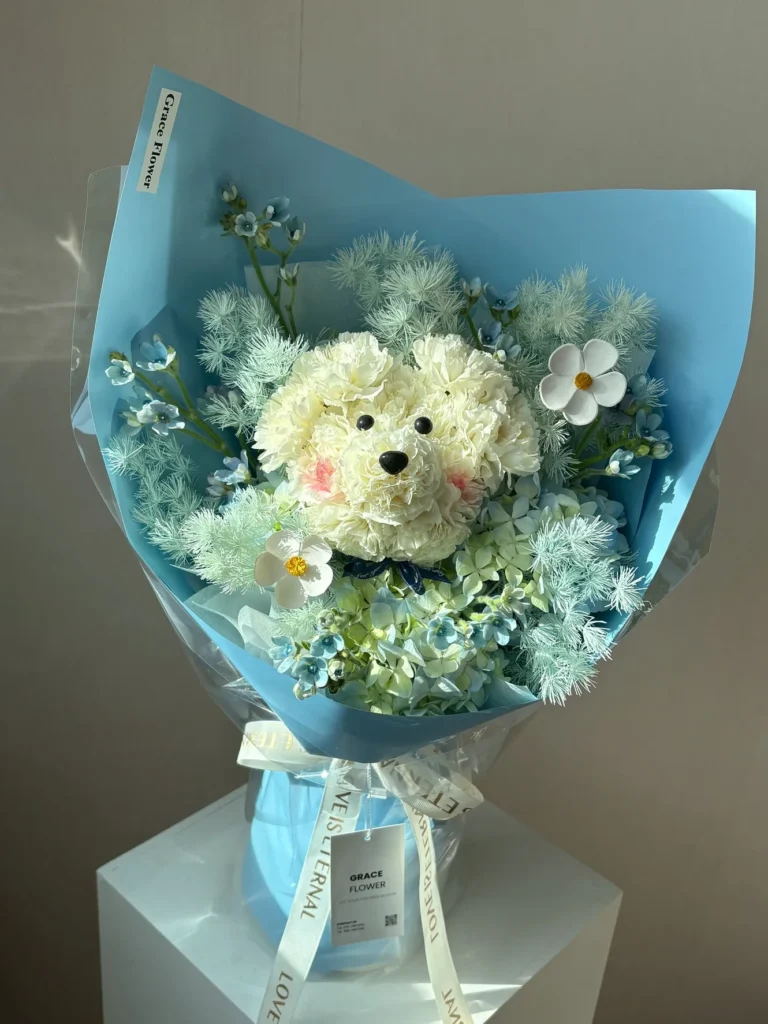 ช่อดอกไม้สดน้องหมา Puppy Glowé