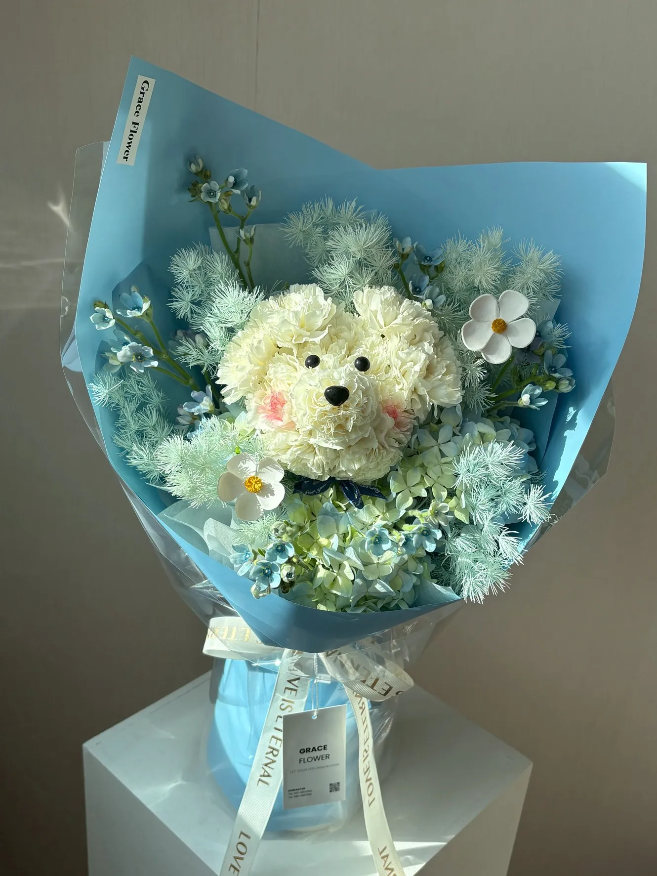 ช่อดอกไม้สดน้องหมา Puppy Glowé