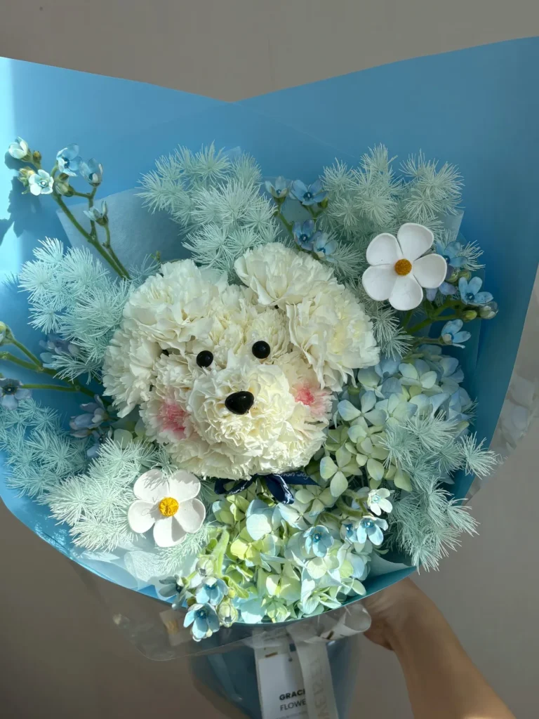 ช่อดอกไม้สดน้องหมา Puppy Glowé