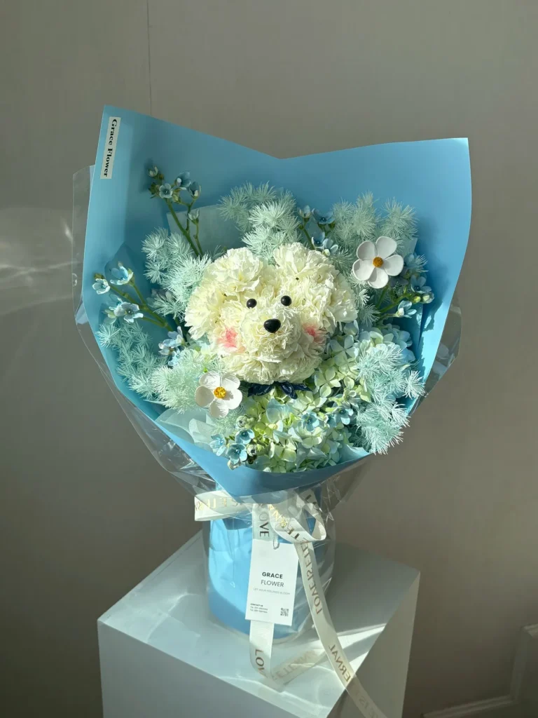 ช่อดอกไม้สดน้องหมา Puppy Glowé