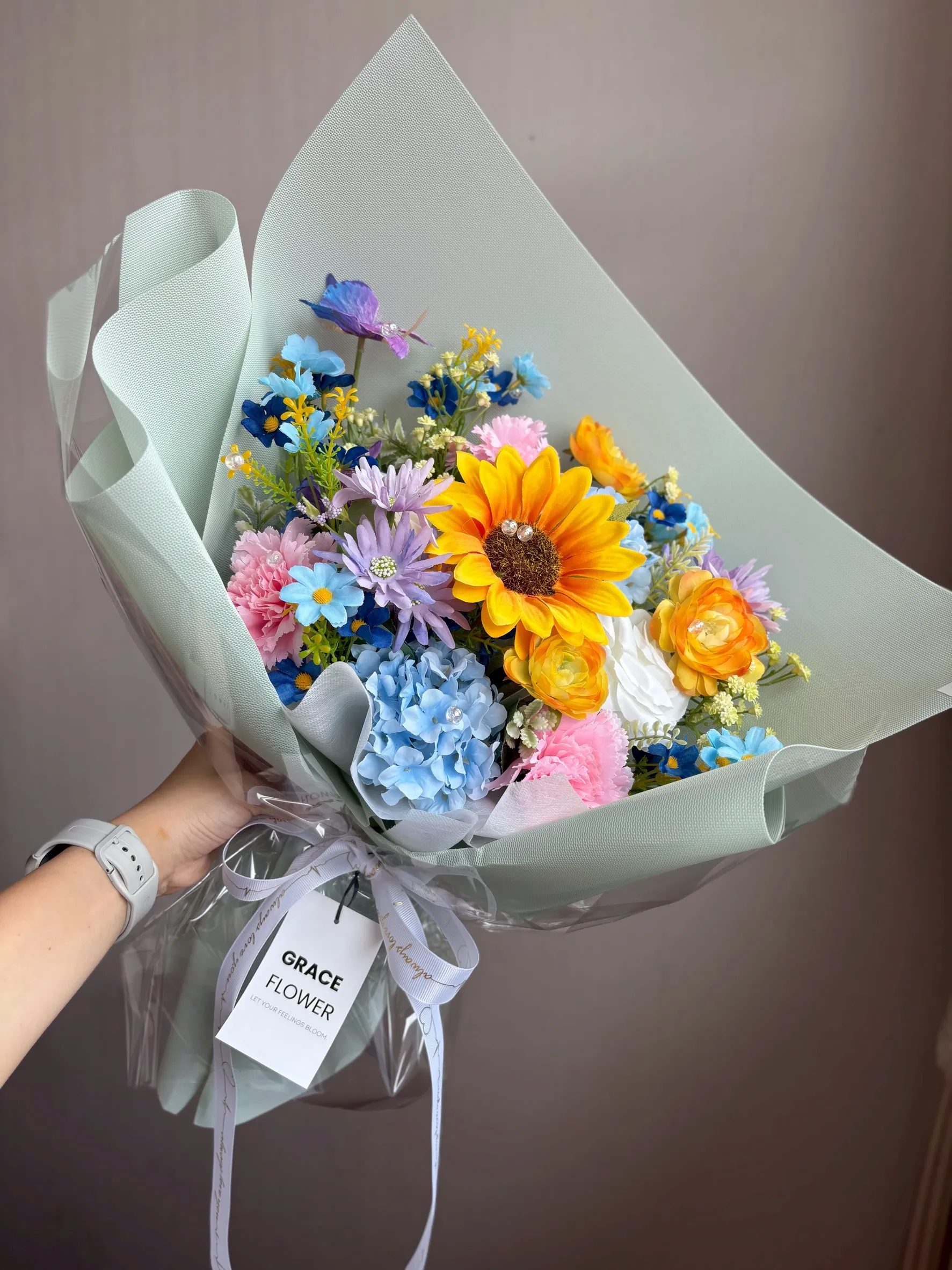ช่อดอกไม้ประดิษฐ์ Sunny Jelly Bloom - Image 2